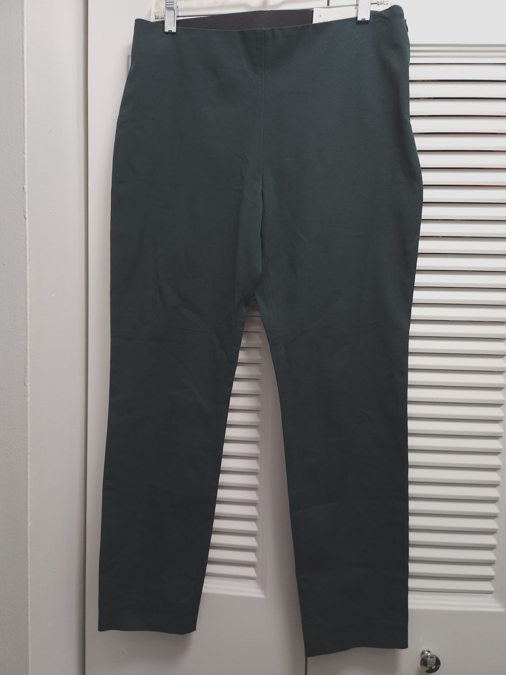 A New Day High Rise Skinny Ankle Pants Size 10 Dark Green Stretch Side Zip NWT
